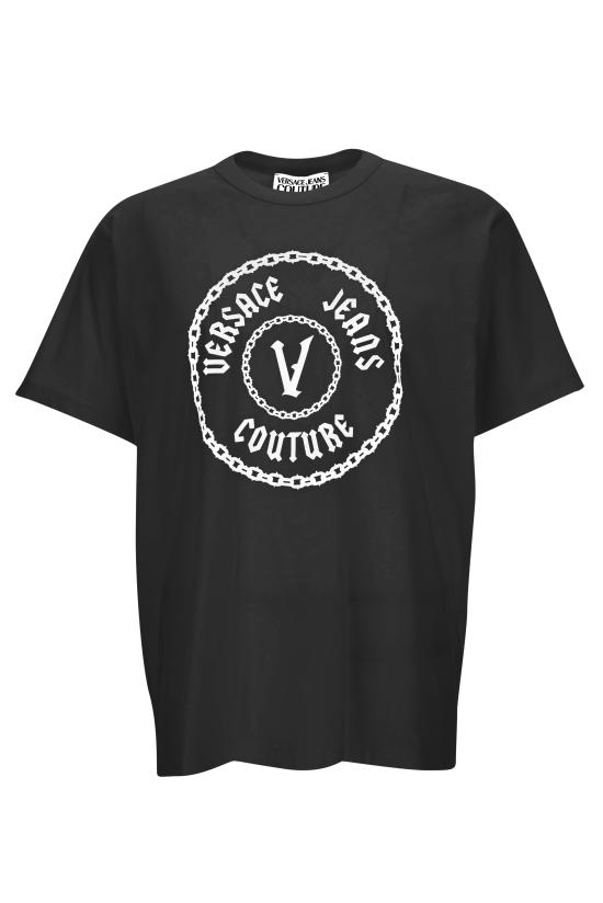  베르사체 반팔 티셔츠 77GAHT03 CJ00T899 Black