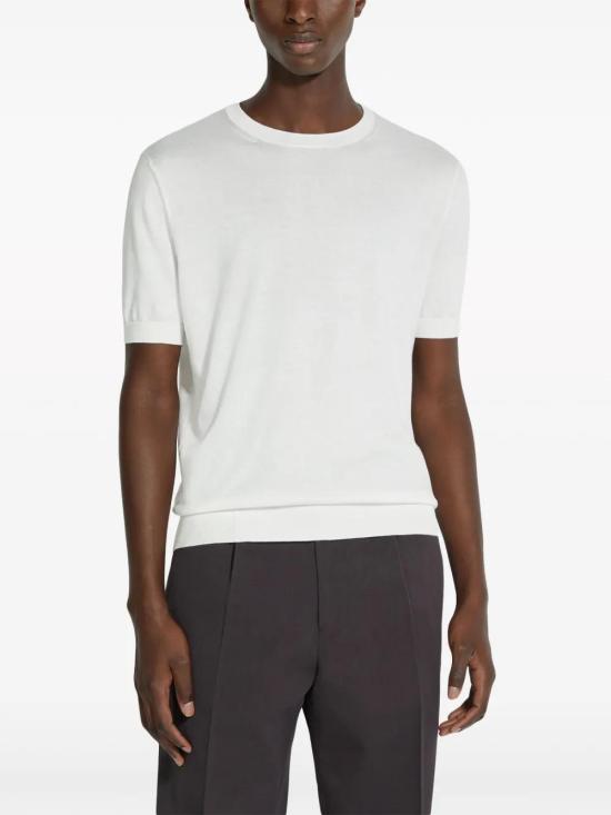  에르메네질도제냐 반팔 티셔츠 E8C90A7C10 white - ERMENEGILDO ZEGNA