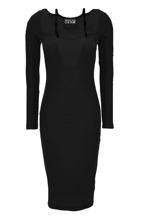 24FW 베르사체 미디 원피스 77HAO979 J0150899 Black