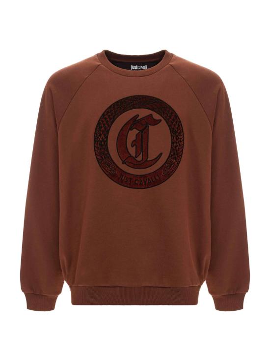  저스트까발리 긴팔 티셔츠 77OAIE19 CF102744 Brown