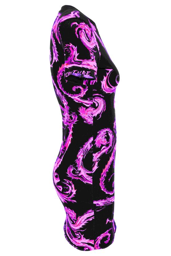 24FW 베르사체 미디 원피스 77HAO939 JS409QY2 Black - VERSACE