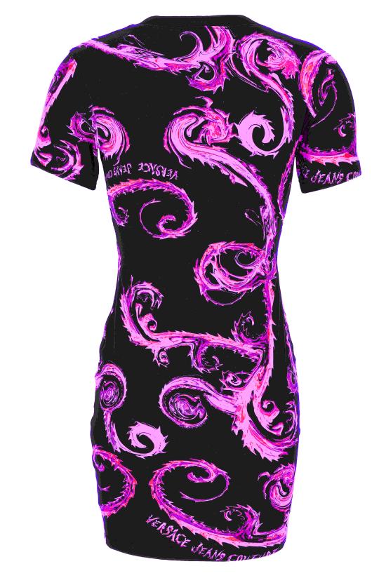 24FW 베르사체 미디 원피스 77HAO939 JS409QY2 Black - VERSACE