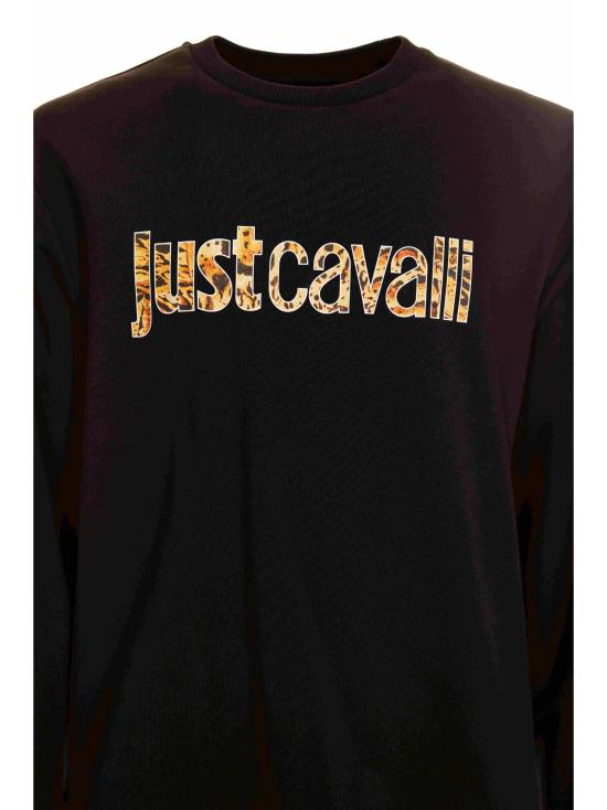  저스트까발리 긴팔 티셔츠 77OAIE25 CF600899 Black - JUST CAVALLI