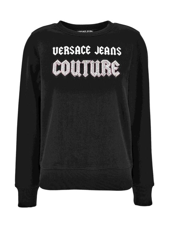 24FW 베르사체 긴팔 티셔츠 77HAIC02 CF00C899 Black