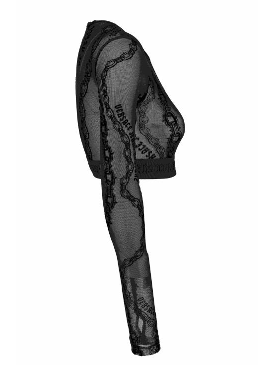 24FW 베르사체 긴팔 티셔츠 77HAH218 JS392899 Black - VERSACE