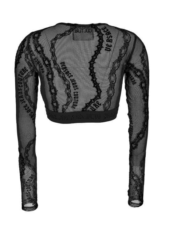 24FW 베르사체 긴팔 티셔츠 77HAH218 JS392899 Black - VERSACE