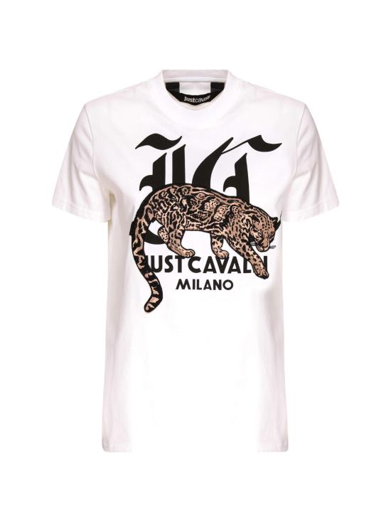  저스트까발리 반팔 티셔츠 77PAHA02 CJ718003 White