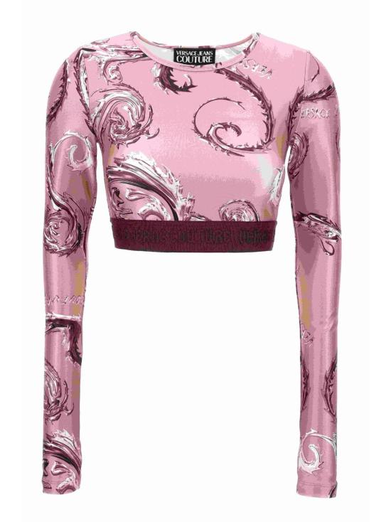 24FW 베르사체 긴팔 티셔츠 77HAH218 JS360R03 Pink