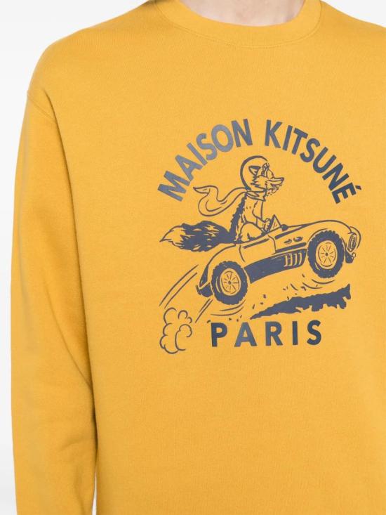  메종키츠네 긴팔 티셔츠 MM00306KM0307P891 mustard - MAISON KITSUNE