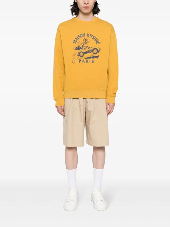  메종키츠네 긴팔 티셔츠 MM00306KM0307P891 mustard - MAISON KITSUNE
