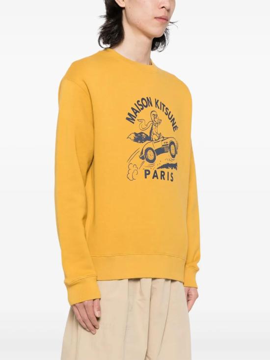  메종키츠네 긴팔 티셔츠 MM00306KM0307P891 mustard - MAISON KITSUNE