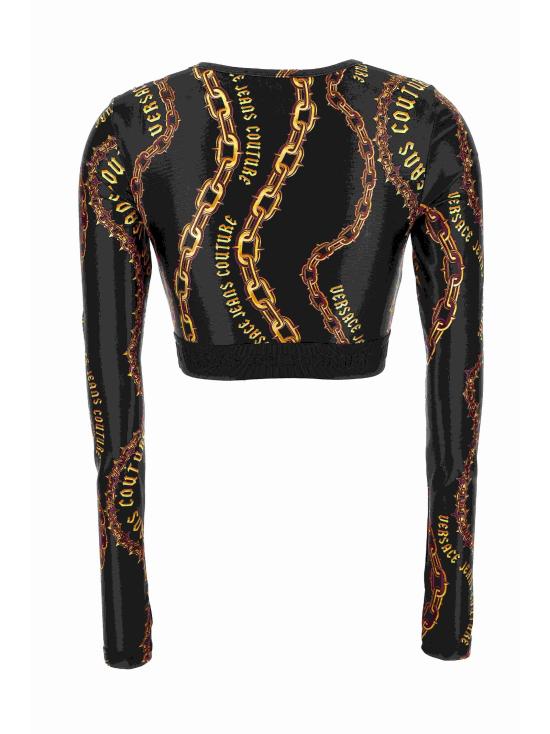 24FW 베르사체 긴팔 티셔츠 77HAH218 JS417G89 Black - VERSACE