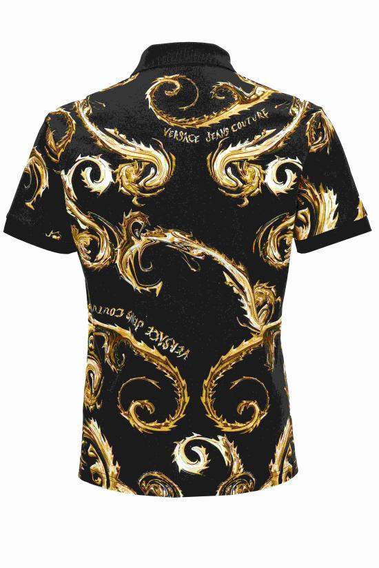 24FW 베르사체 폴로 티셔츠 77GAG6S0 JS390G89 Black - VERSACE