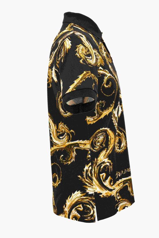 24FW 베르사체 폴로 티셔츠 77GAG6S0 JS390G89 Black - VERSACE