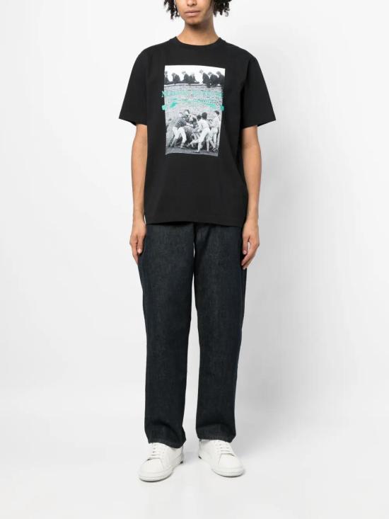  메종키츠네 반팔 티셔츠 LM00116KJ0118 black - MAISON KITSUNE
