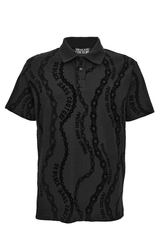 24FW 베르사체 폴로 티셔츠 77GAG6R0 JS415899 Black
