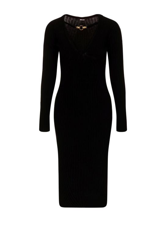  저스트까발리 미디 원피스 77PAOM38 CMH56899 Black