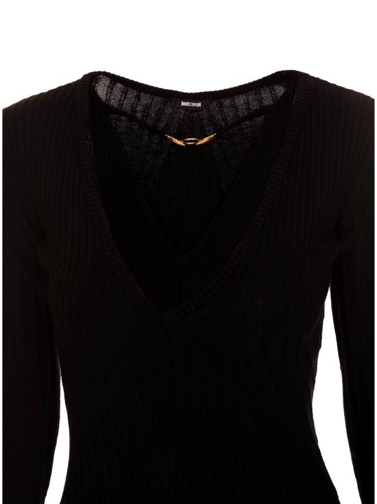  저스트까발리 미디 원피스 77PAOM38 CMH56899 Black - JUST CAVALLI