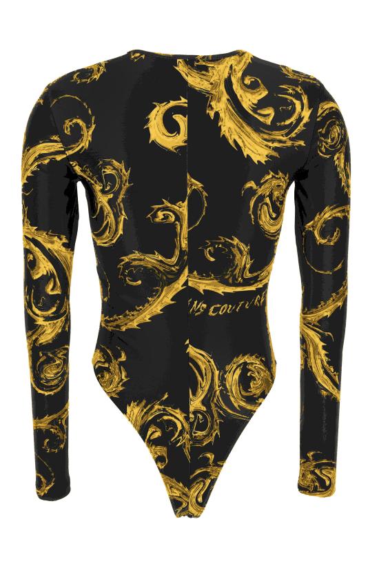 24FW 베르사체 바디수트 티셔츠 77HAM2A1 JS360G89 Black - VERSACE