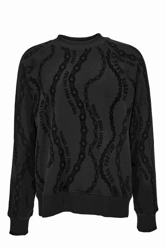 24FW 베르사체 긴팔 티셔츠 77GAI3X0 FS176899 Black