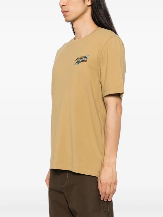  메종키츠네 반팔 티셔츠 NM00117KJ0008P252 beige - MAISON KITSUNE