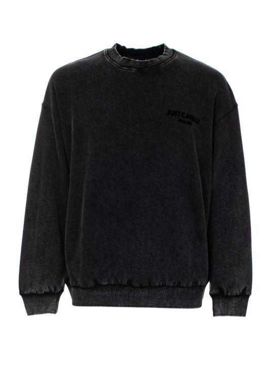  저스트까발리 긴팔 티셔츠 76OAIE03 CFW11899 Black - JUST CAVALLI