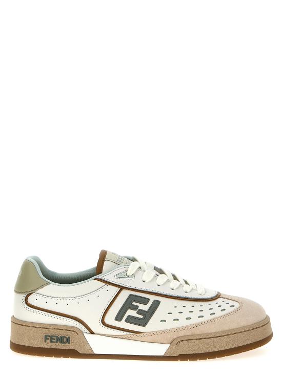 25SS 펜디 매치 소프트 레더 스웨이드 스니커즈 8E8670ASB2F1RUX Beige