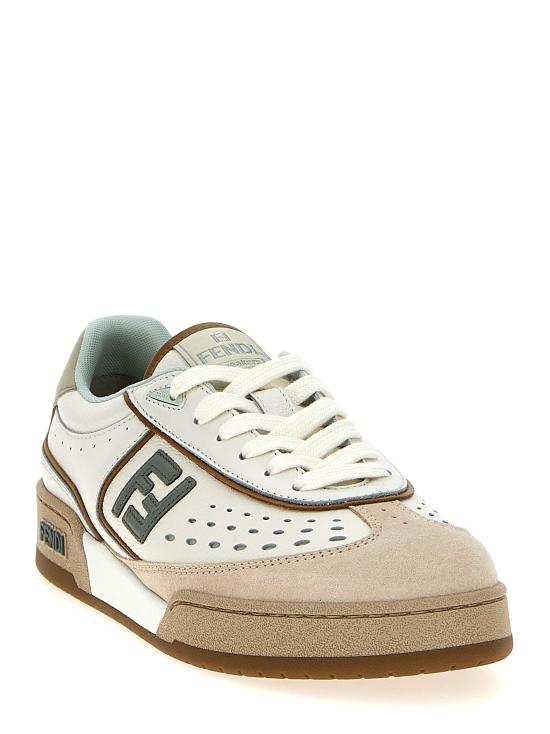 25SS 펜디 매치 소프트 레더 스웨이드 스니커즈 8E8670ASB2F1RUX Beige - FENDI