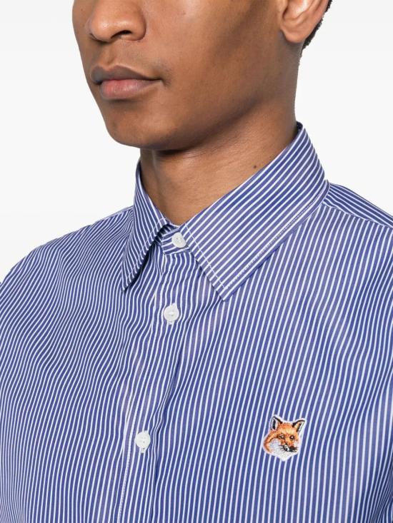  메종키츠네 긴팔 셔츠 MM00411WC2046 navy - MAISON KITSUNE