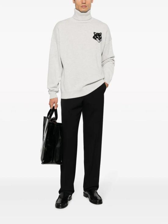  메종키츠네 터틀넥 LM00820KT1063 grey - MAISON KITSUNE