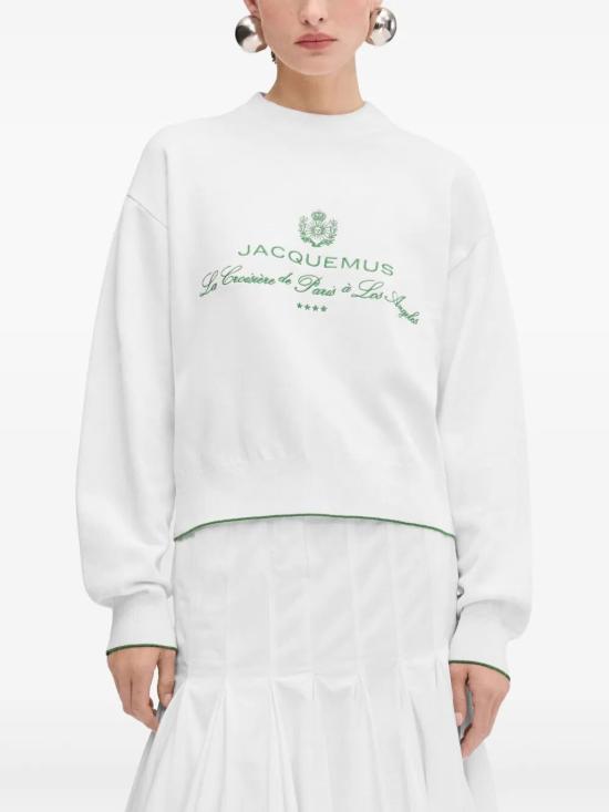 25SS 자크뮈스 스웨터 251KN619 2427 1IN WHITE - JACQUEMUS