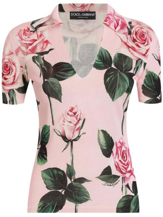 25SS 돌체앤가바나 반팔 티셔츠 FXZ21TJAHLC HF5IZ ROSA C STELO F ROSA