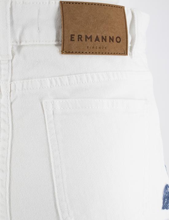 25SS 에르마노 피렌제 숏팬츠 D46EP086APEJ1 MFA50 BIANCO BLUETTE - ERMANNO FIRENZE
