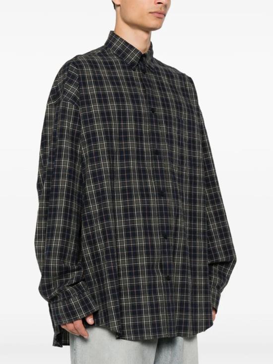  발렌시아가 긴팔 셔츠 725377TLM04 navy - BALENCIAGA