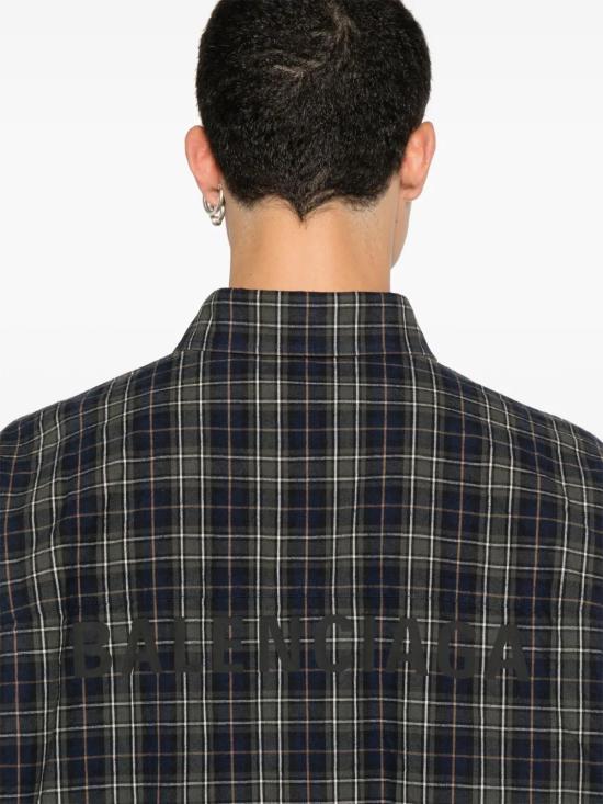  발렌시아가 긴팔 셔츠 725377TLM04 navy - BALENCIAGA