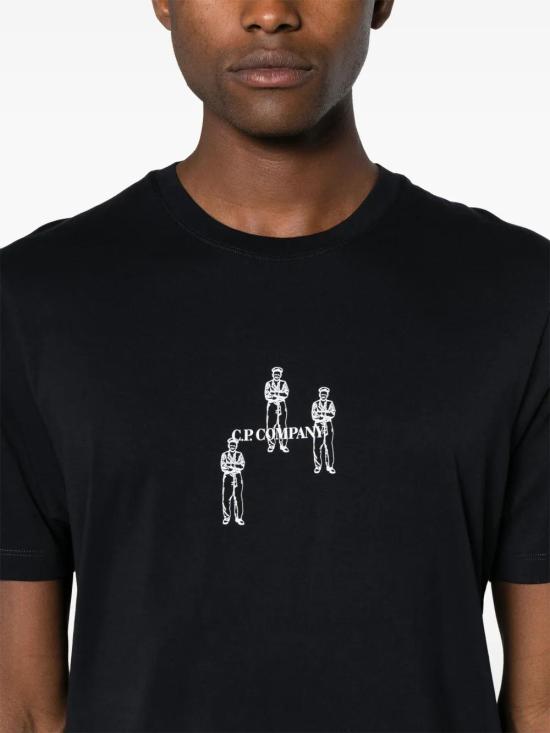  씨피 컴퍼니 반팔 티셔츠 16CMTS143A006586W navy - C.P. COMPANY