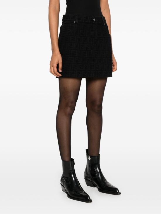 25SS 펜디 데님 스커트 FLP864 ASMBF1RX3 Grey - FENDI