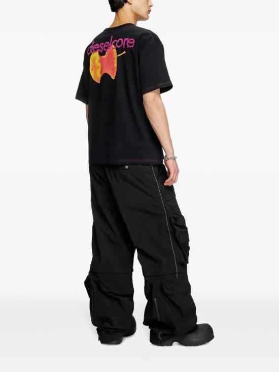  디젤 반팔 티셔츠 A166890AKAK black - DIESEL