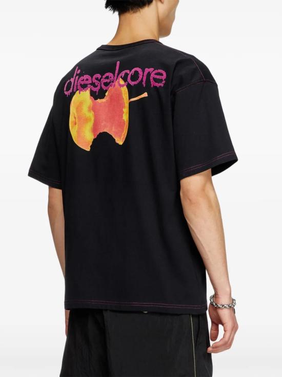  디젤 반팔 티셔츠 A166890AKAK black - DIESEL