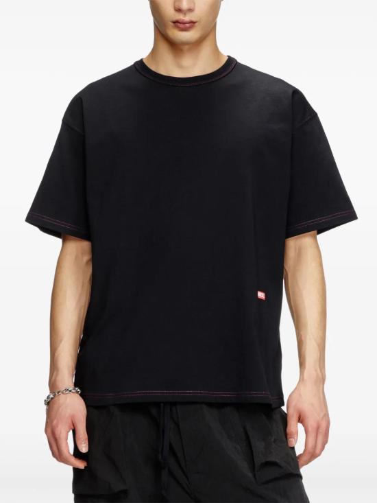  디젤 반팔 티셔츠 A166890AKAK black - DIESEL