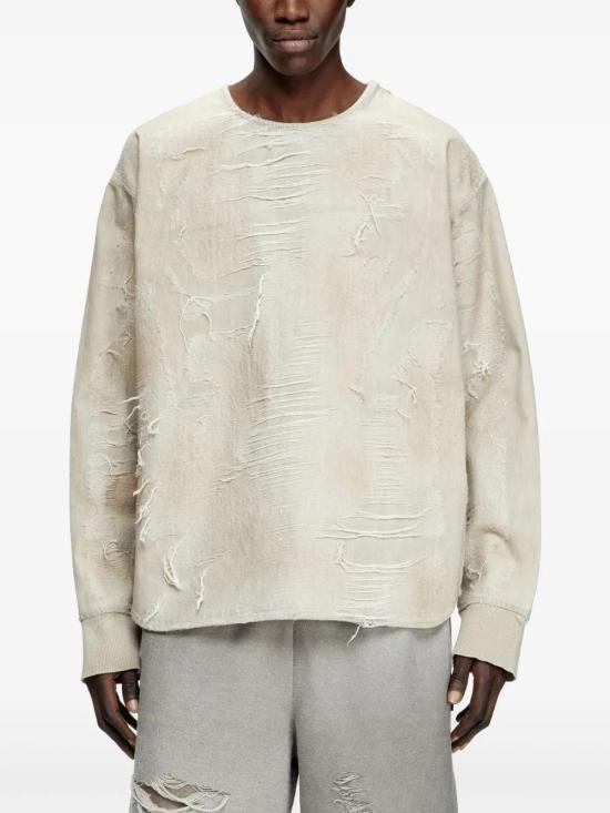  디젤 긴팔 티셔츠 A18195007AU white - DIESEL