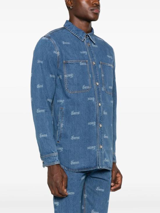  구찌 데님 셔츠 792629XDC25 indigo - GUCCI
