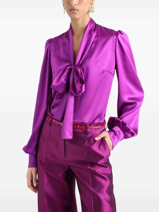  돌체앤가바나 블라우스 F5T17TFU1AUF0718 Purple - DOLCE & GABBANA