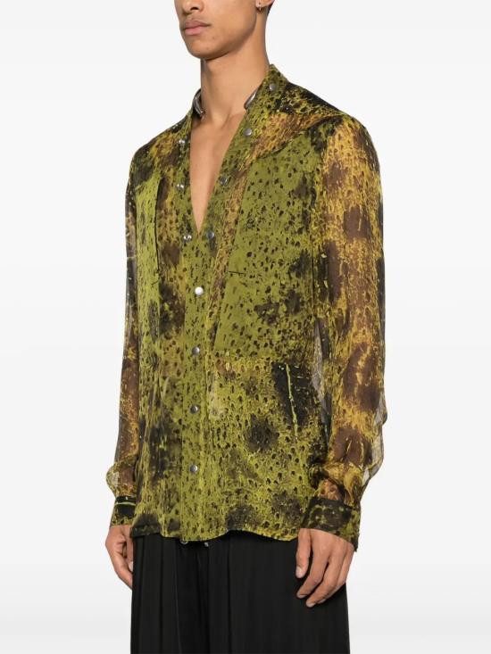  릭 오웬스 긴팔 셔츠 RU01E5287SP1 green - RICK OWENS