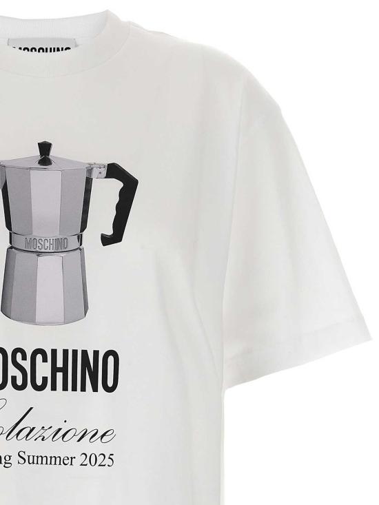 모스키노 반팔 티셔츠 070602411001 White - MOSCHINO