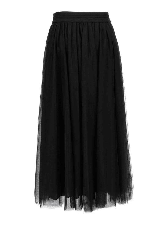  파비아나 필리피 미디 스커트 GND265F367L186825 Black - FABIANA FILIPPI