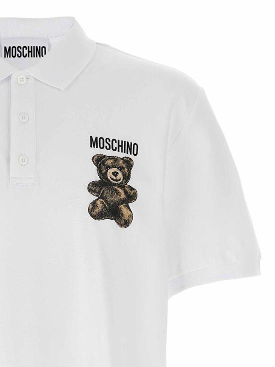  모스키노 폴로 티셔츠 160102421001 White - MOSCHINO