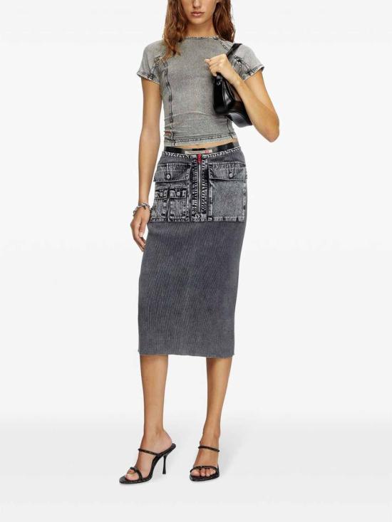  디젤 데님 스커트 0QMANA17470900 Grey - DIESEL