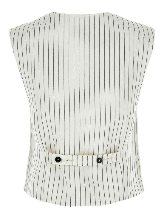  루루 스튜디오 베스트 VANUAIVORYBLACKSTRIPES White - LOULOU STUDIO