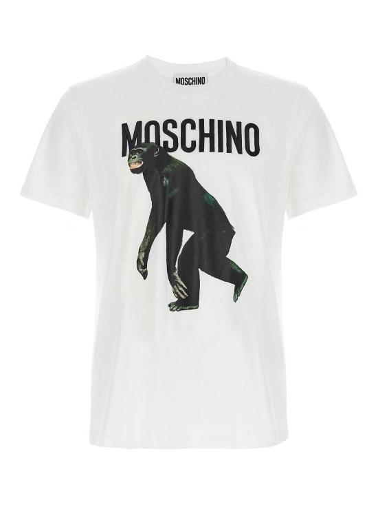 25SS 모스키노 반팔 티셔츠 071302411001 White